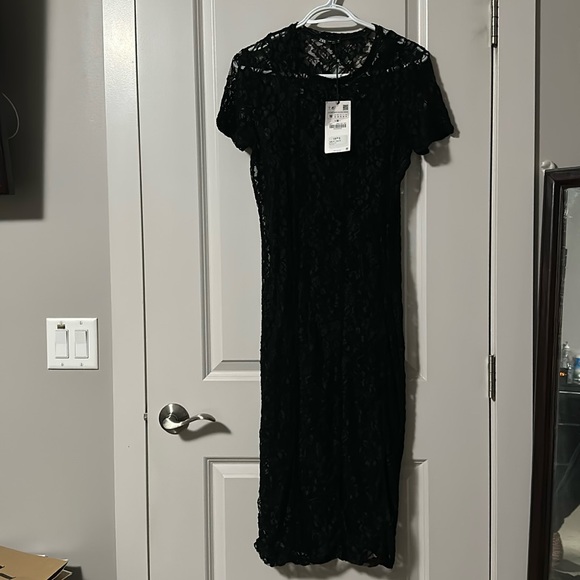 Zara Black Lace Dress - Picture 1 of 1
